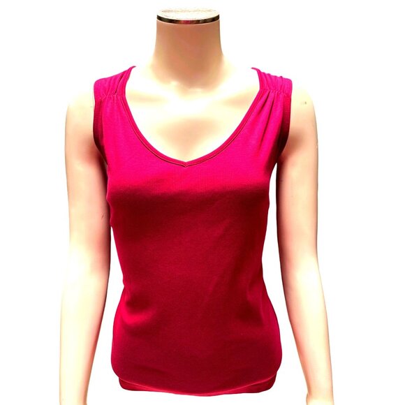 Collection by Cherokee XL Burgundy Dressy Sleeveless V Neck Tank Top Cami - Picture 1 of 8